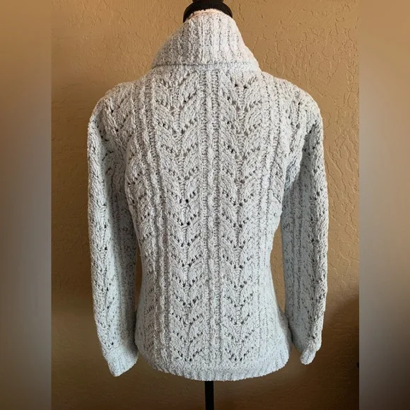 Sigrid Olsen Baby Blue Button Front Cardigan - Picture 5 of 9